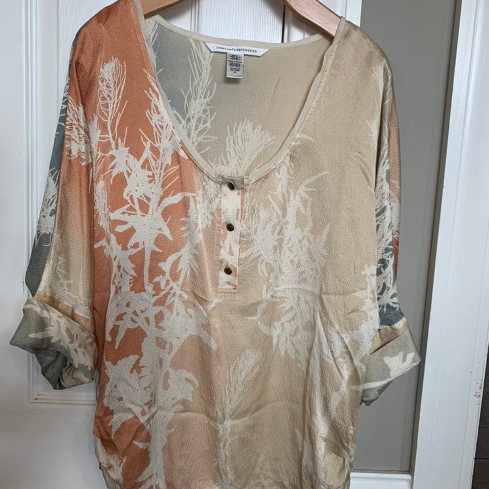 Diane Von Furstenberg Silk Boho Top